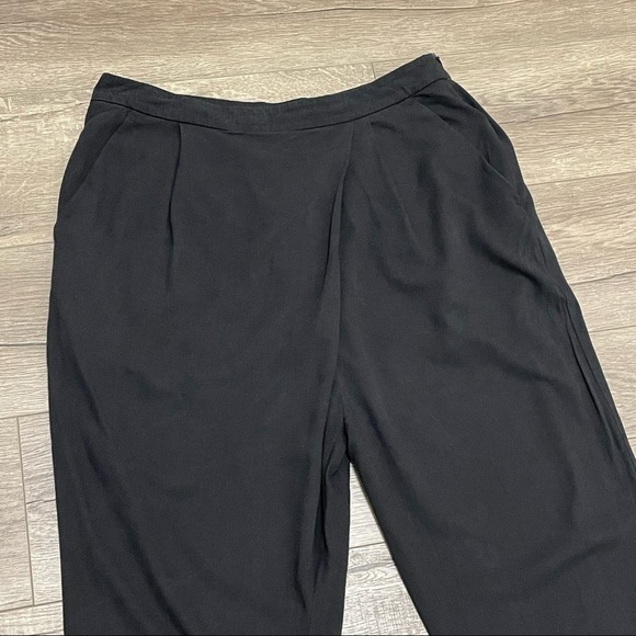 All Saints Women's Black Chia Trouser Pants Pleated Front Tapered Legs Sz 6 Wool - Picture 6 of 8